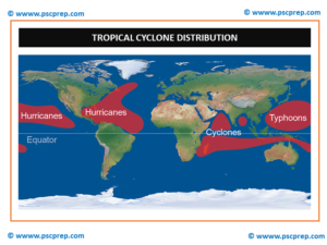 Cyclones and anticyclones: Tropical Cyclone Distribution
